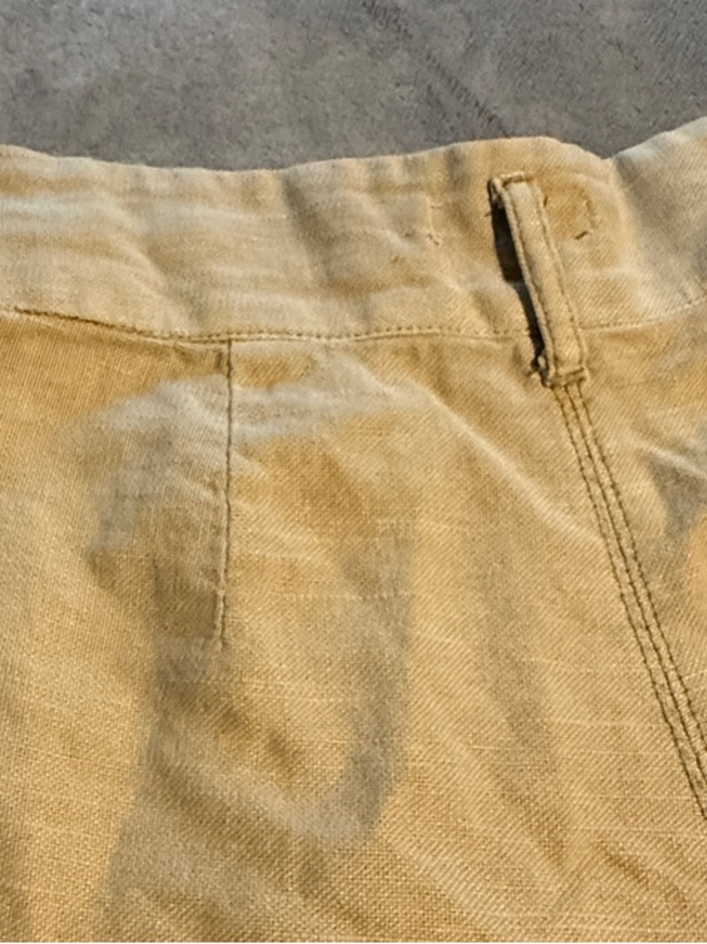 High-Waist Ruched Paperbag Shorts in Light Tan - Picture 6 of 8